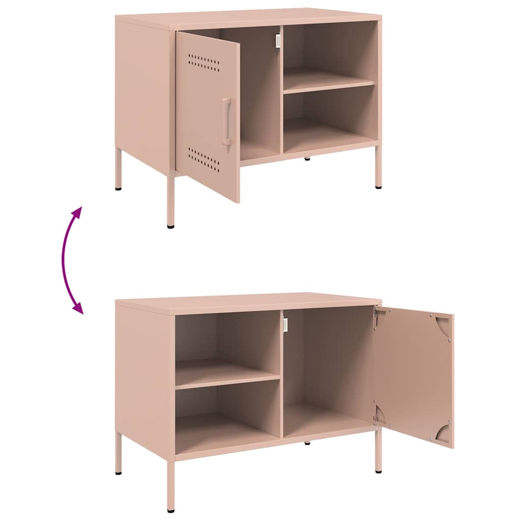 TV ormarići 2 kom ružičasti 68 x 39 x 50,5 cm čelični