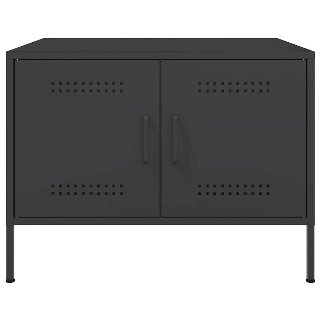 Stolić za kavu crni 68 x 50 x 50,5 cm od čelika