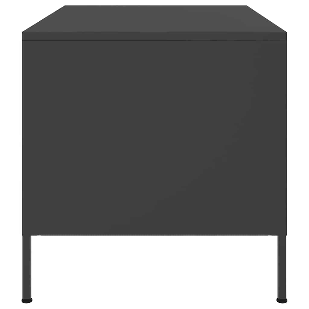 Stolić za kavu crni 68 x 50 x 50,5 cm od čelika