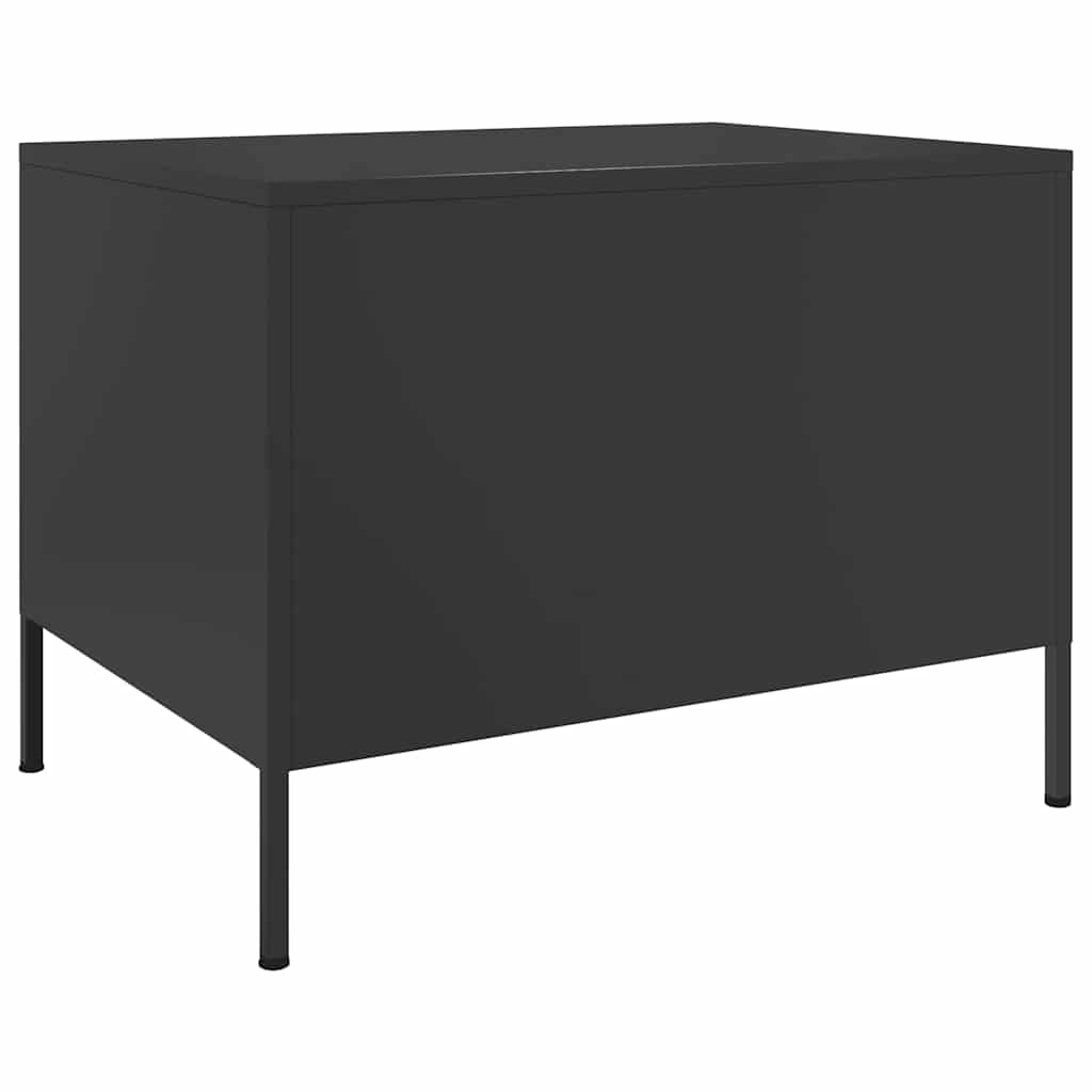 Stolić za kavu crni 68 x 50 x 50,5 cm od čelika