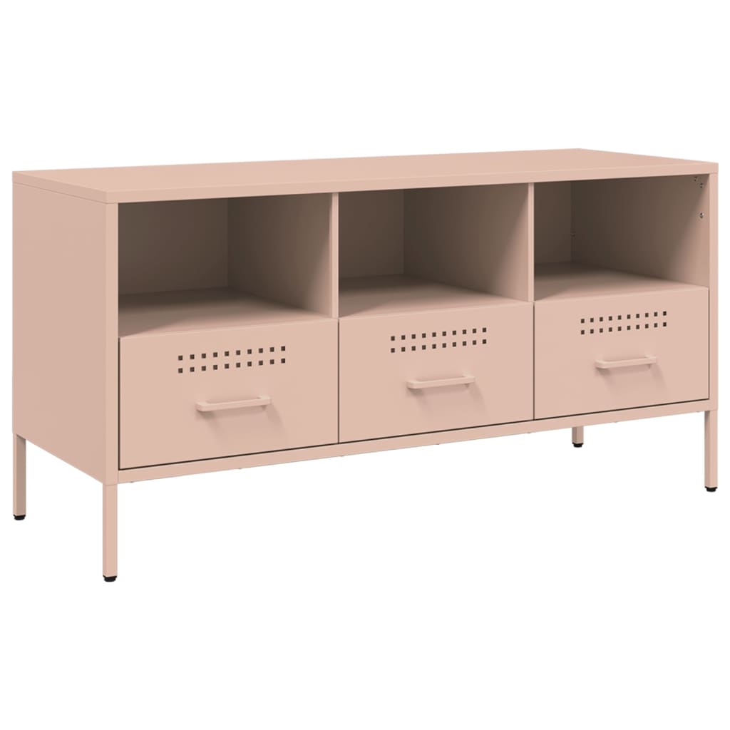TV ormarić ružičasti 100,5 x 39 x 50,5 cm čelični