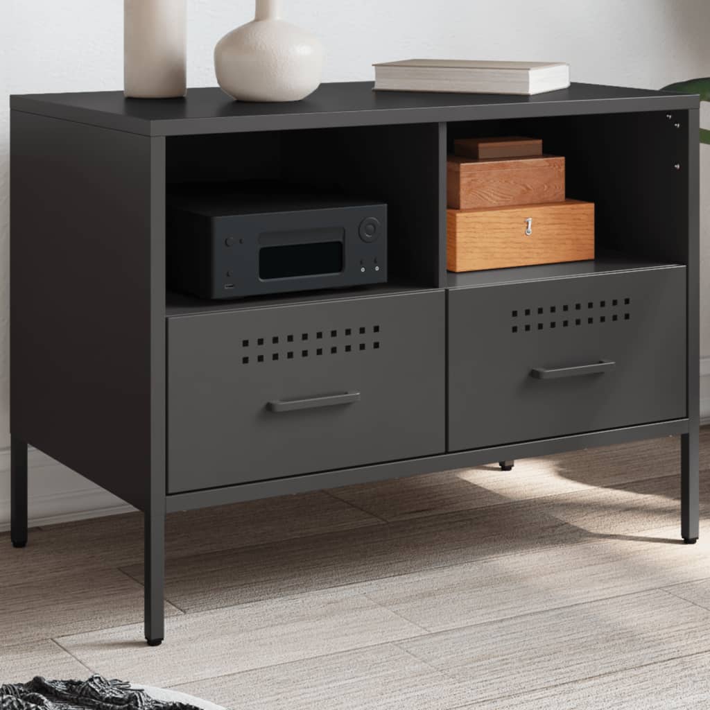 TV ormarić crni 68 x 39 x 50,5 cm čelični