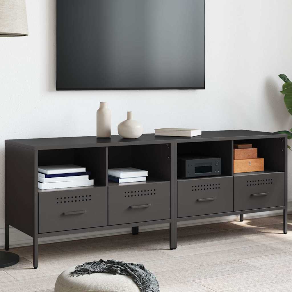 TV ormarići 2 kom crni 68 x 39 x 50,5 cm čelični