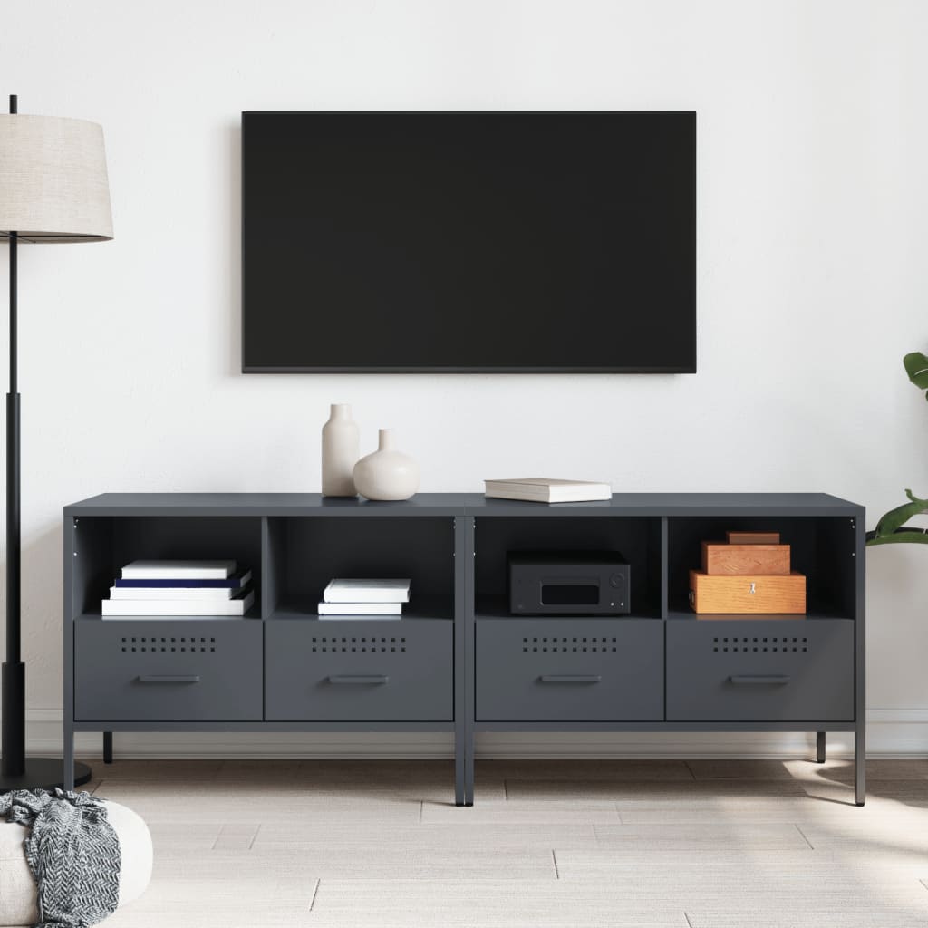TV ormarići 2 kom antracit 68 x 39 x 50,5 cm čelični