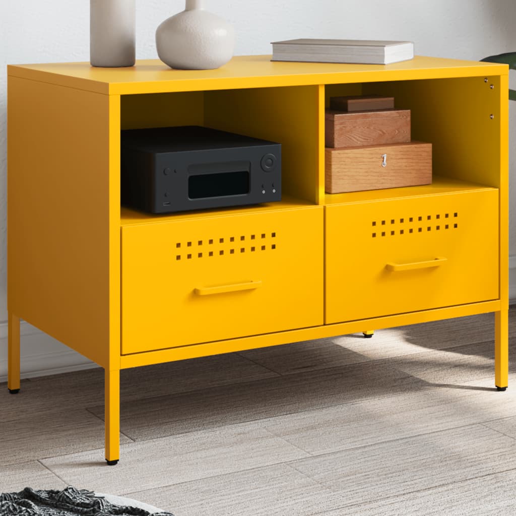 TV ormarić boja senfa 68 x 39 x 50,5 cm čelični