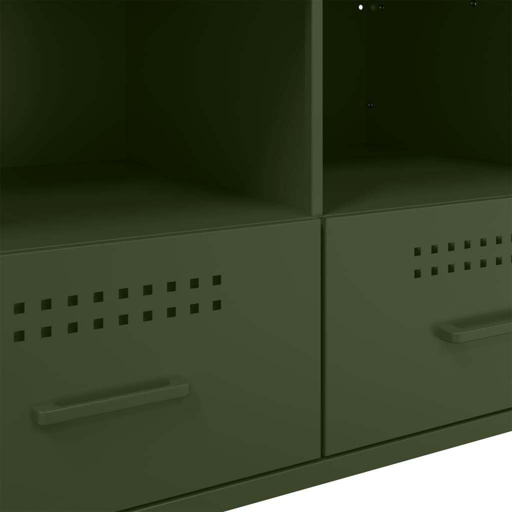 TV ormarići 2 kom maslinastozeleni 68 x 39 x 50,5 cm čelični