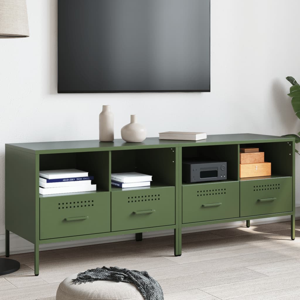 TV ormarići 2 kom maslinastozeleni 68 x 39 x 50,5 cm čelični