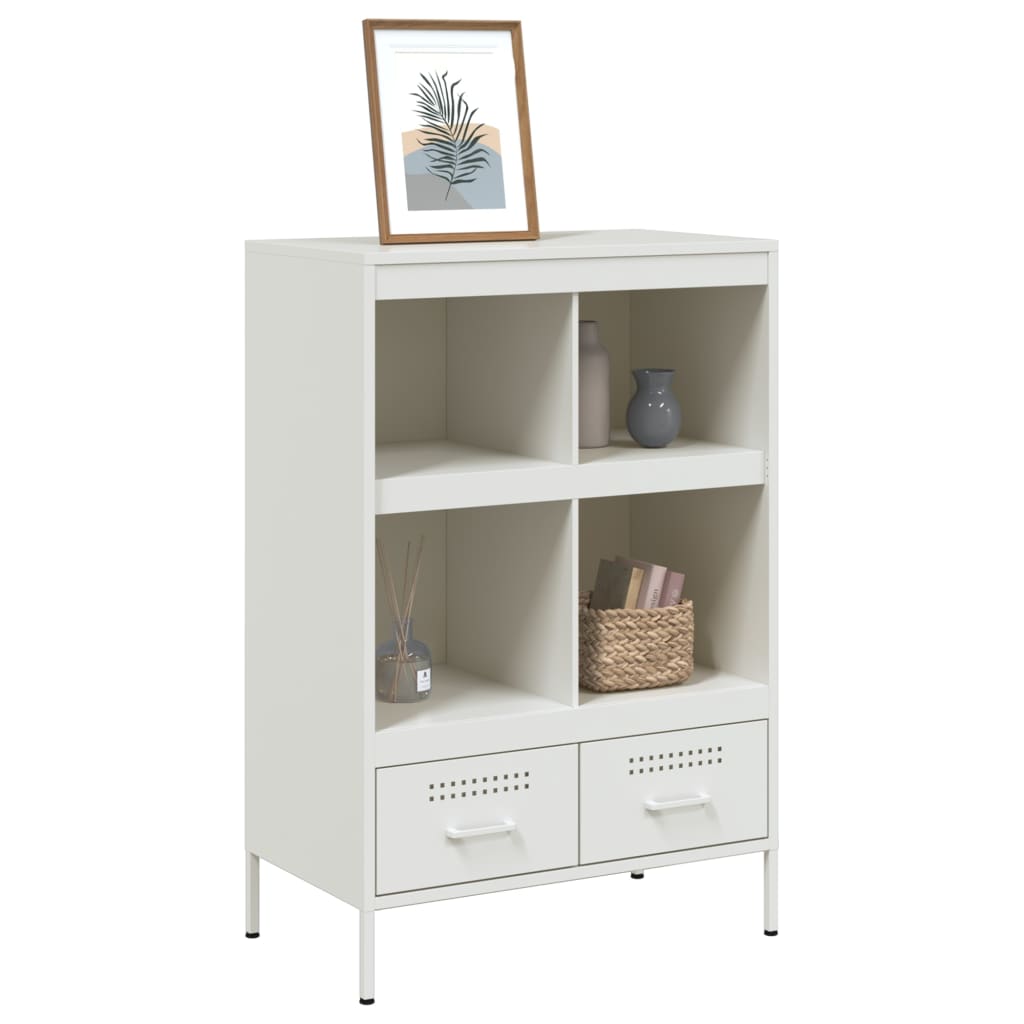 Visoka komoda bijela 68x39x101,5 cm od čelika
