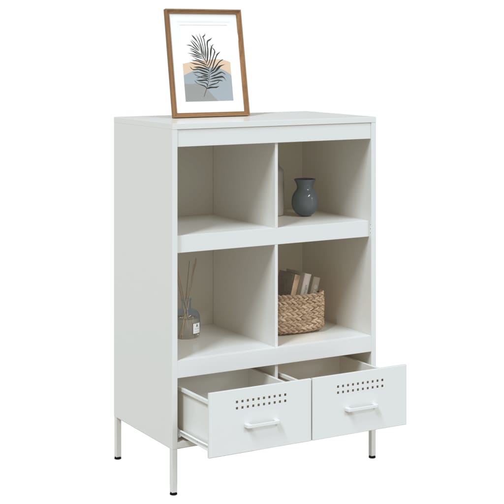 Visoka komoda bijela 68x39x101,5 cm od čelika
