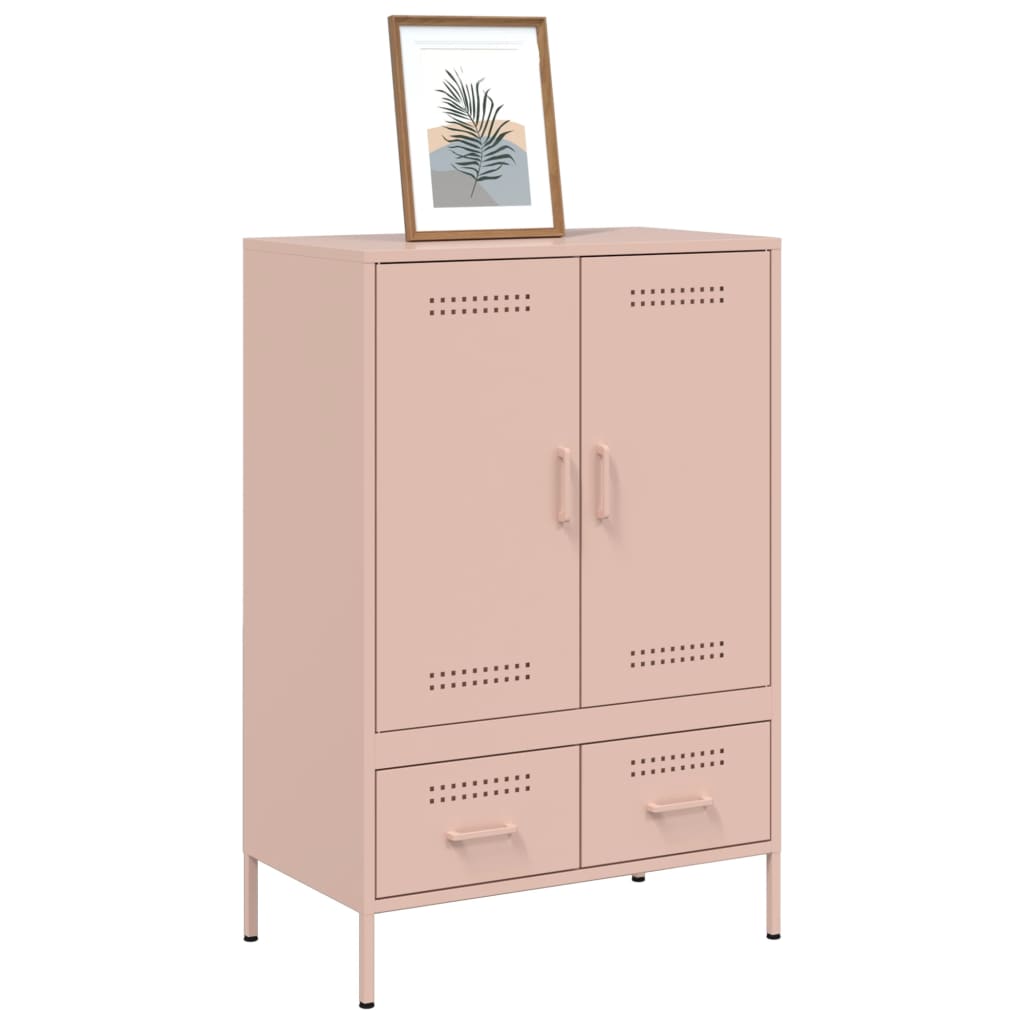 Visoka komoda ružičasta 68x39x101,5cm od čelika