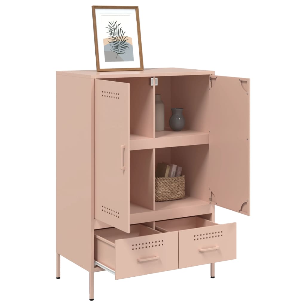 Visoka komoda ružičasta 68x39x101,5cm od čelika