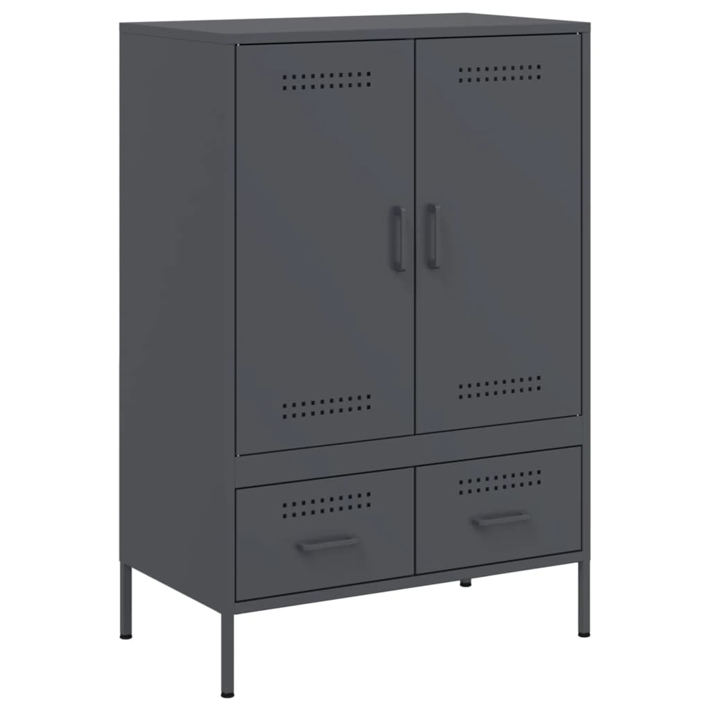 Visoka komoda antracit 68x39x101,5 cm od čelika