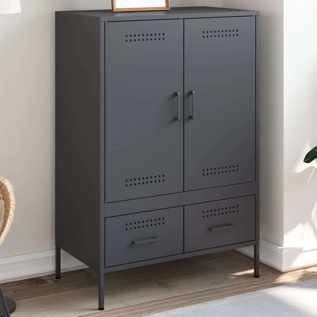 Visoka komoda antracit 68x39x101,5 cm od čelika