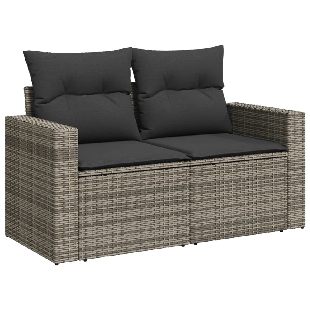 7-dijelni set vrtnih sofa sivi od poliratana