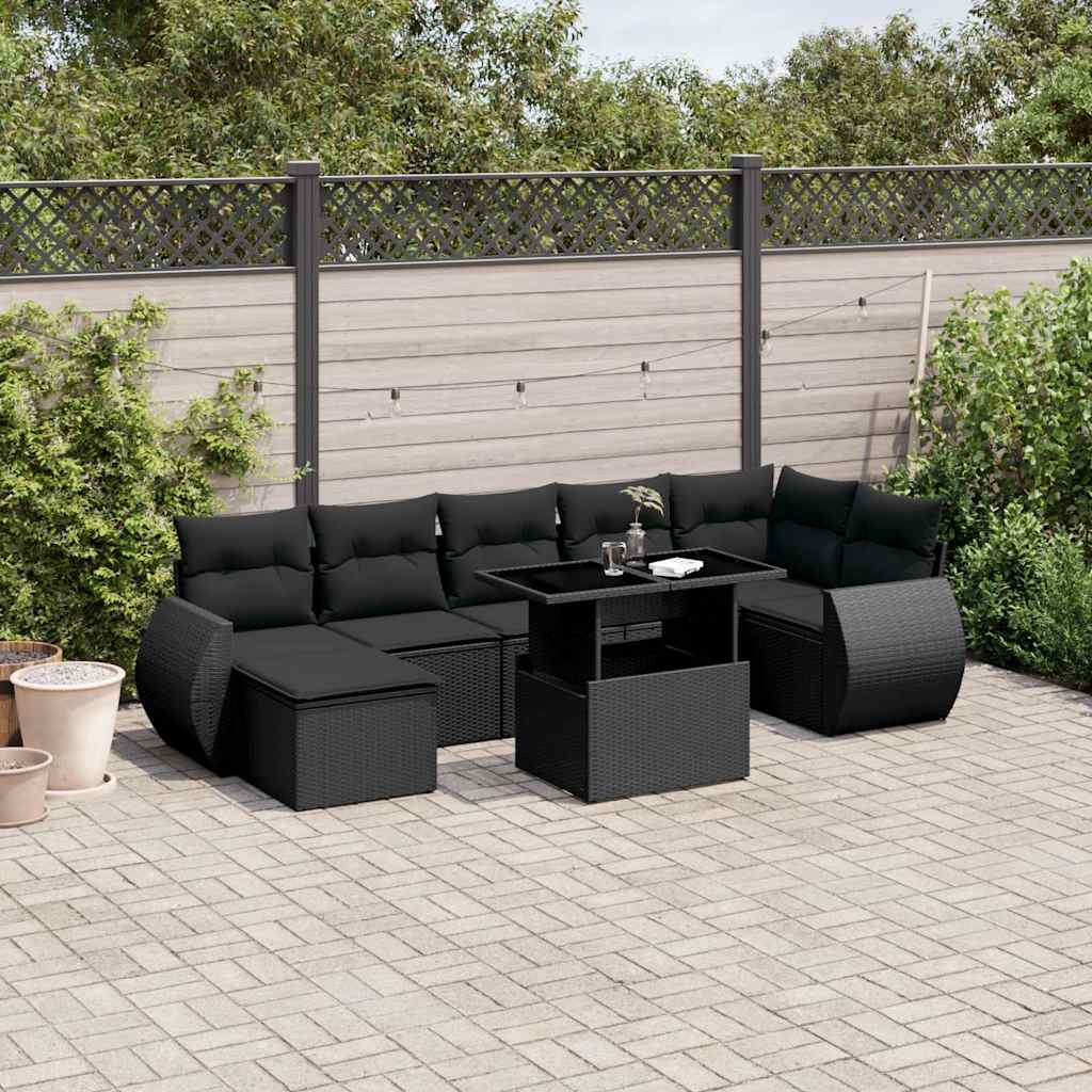 8-dijelni set vrtnih sofa od poliratana s jastucima bež