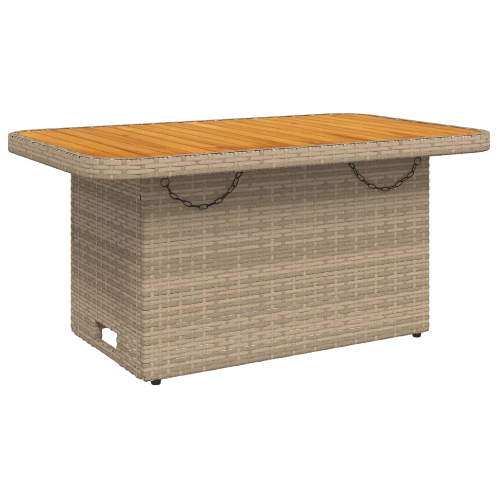 5-dijelna vrtna garnitura s jastucima bež od poliratana