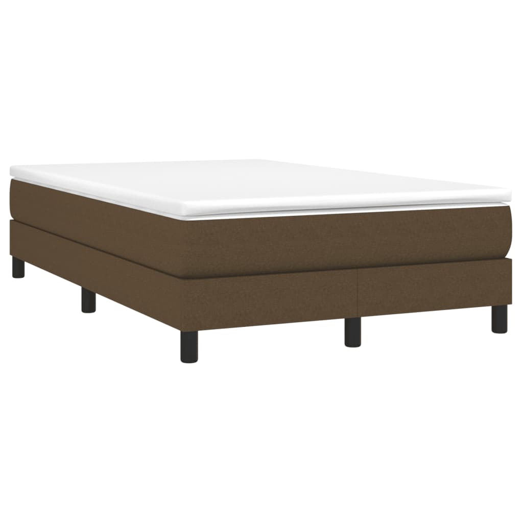 Krevet box spring s madracem tamnosmeđi 120 x 190 cm od tkanine
