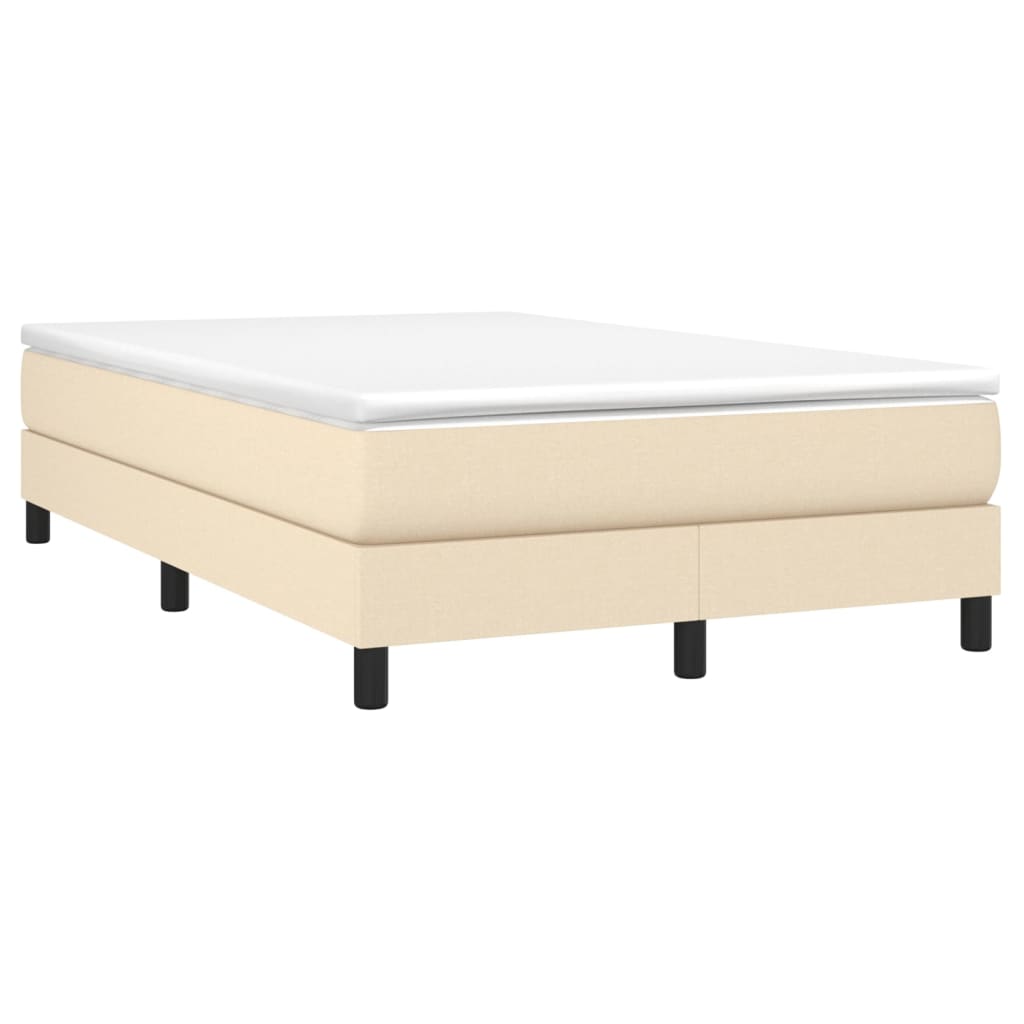 Krevet box spring s madracem krem 120 x 190 cm od tkanine