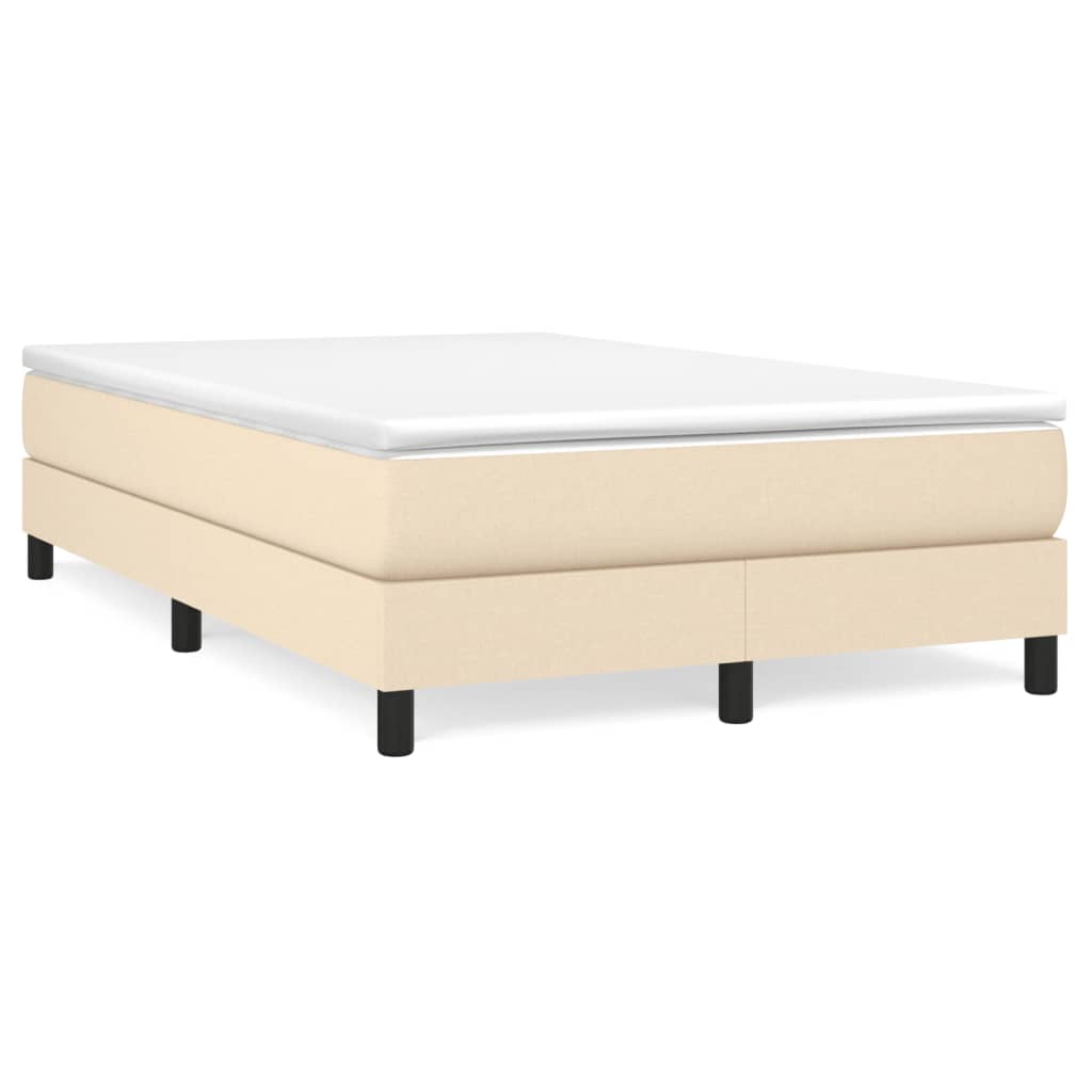 Krevet box spring s madracem krem 120 x 190 cm od tkanine