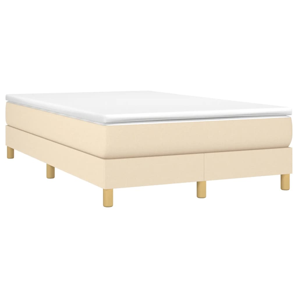 Krevet box spring s madracem krem 120 x 190 cm od tkanine