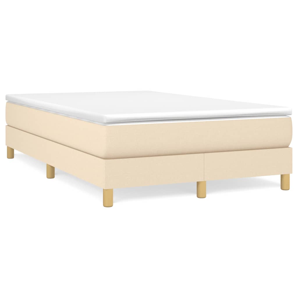 Krevet box spring s madracem krem 120 x 190 cm od tkanine