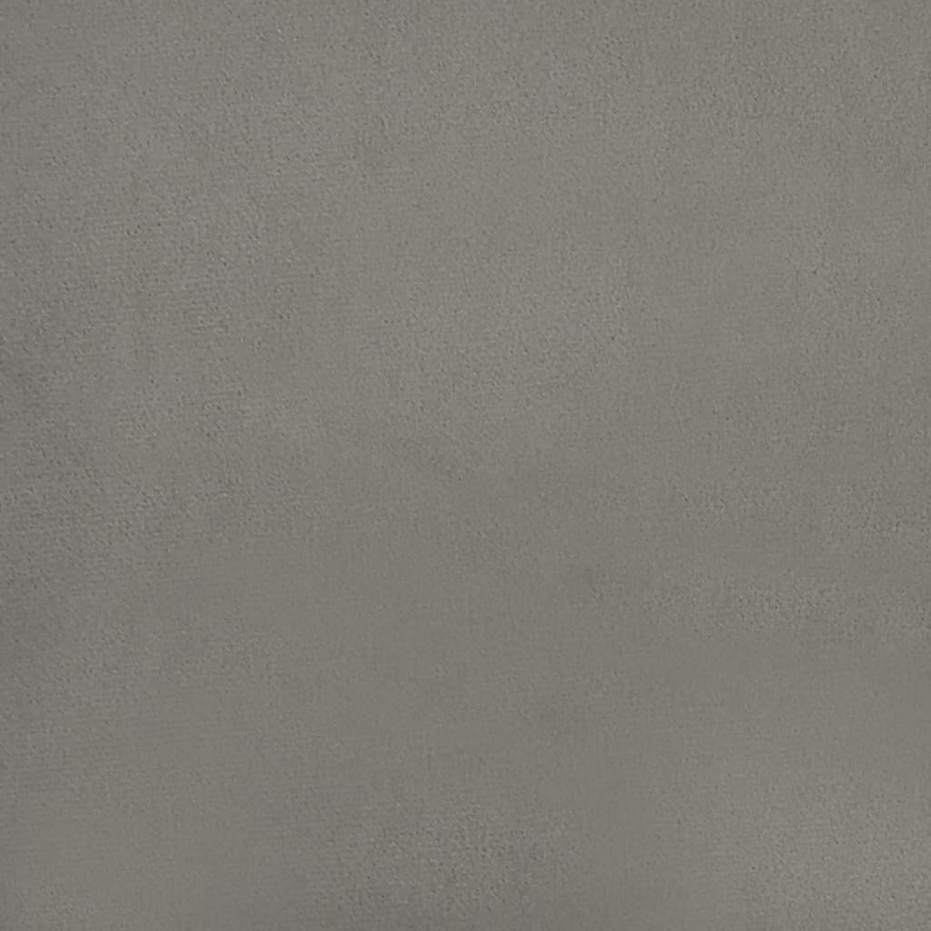 Krevet s oprugama i madracem svjetlosivi 120x190 cm baršunasti