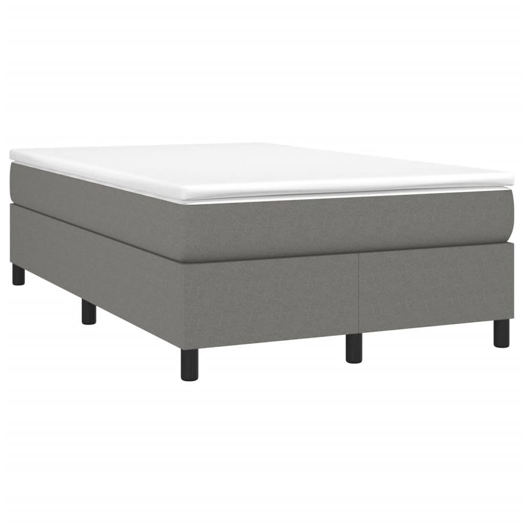 Krevet box spring s madracem tamnosivi 120 x 190 cm tkanina