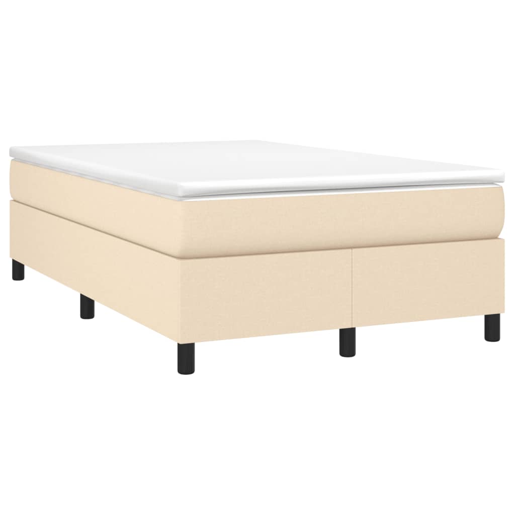 Krevet box spring s madracem krem 120 x 190 cm od tkanine