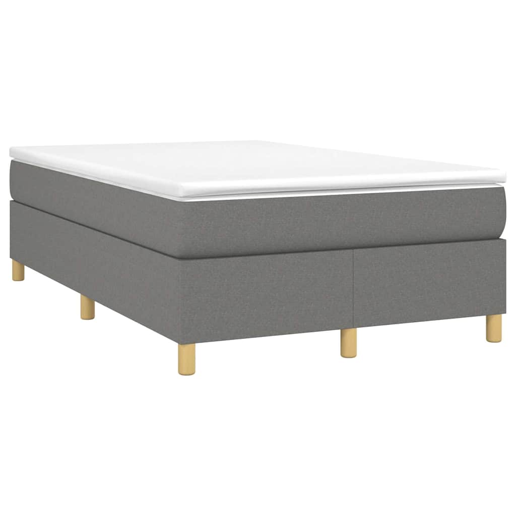Krevet box spring s madracem tamnosivi 120 x 190 cm tkanina