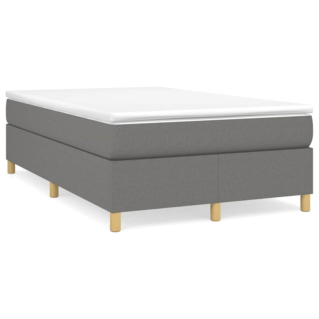 Krevet box spring s madracem tamnosivi 120 x 190 cm tkanina