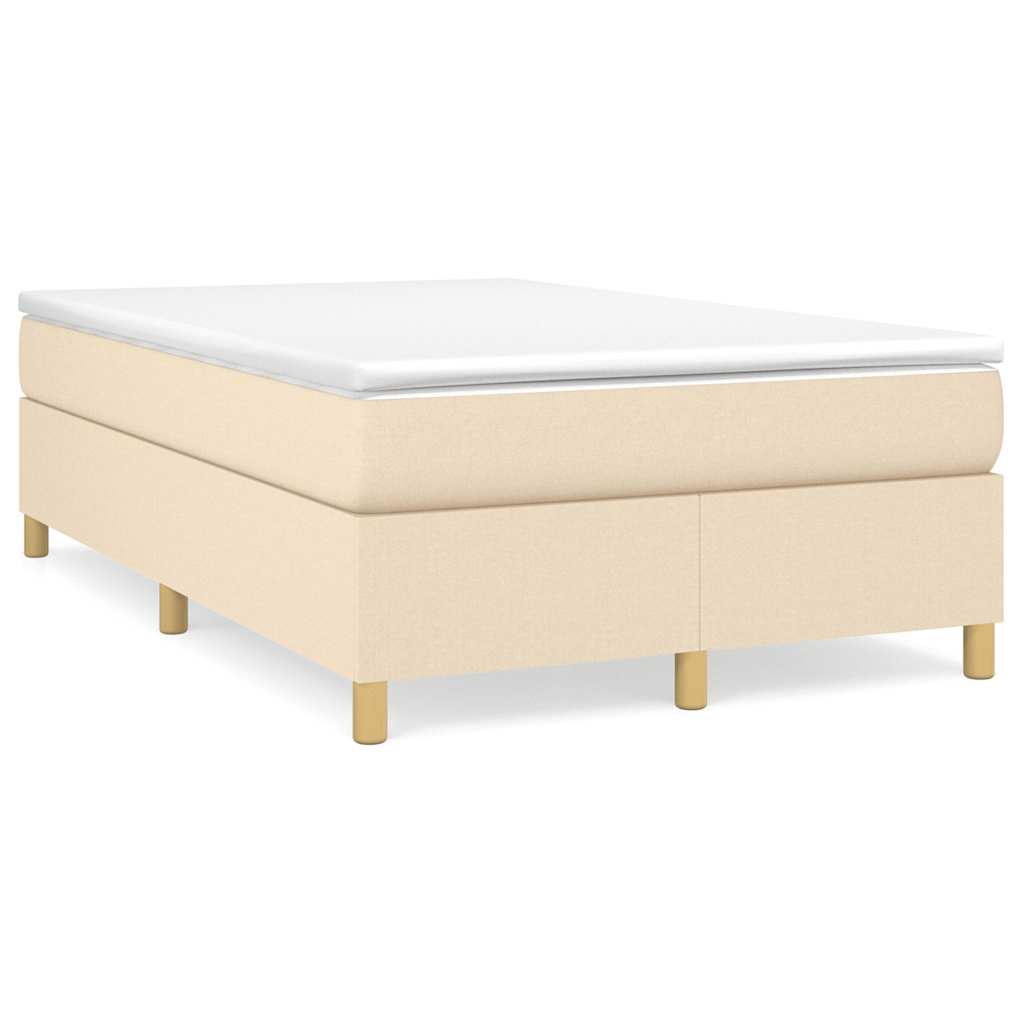 Krevet box spring s madracem krem 120 x 190 cm od tkanine