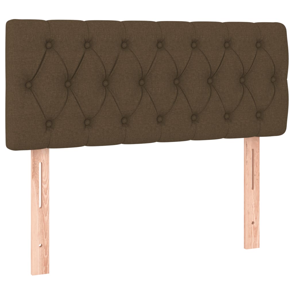 Krevet box spring s madracem tamnosmeđi 120 x 190 cm od tkanine