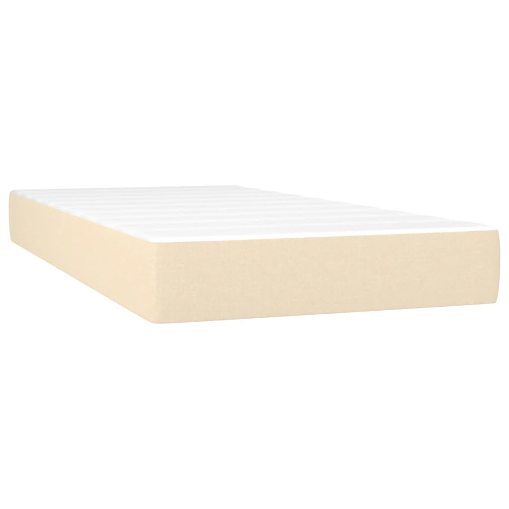 Krevet box spring s madracem krem 120 x 190 cm od tkanine