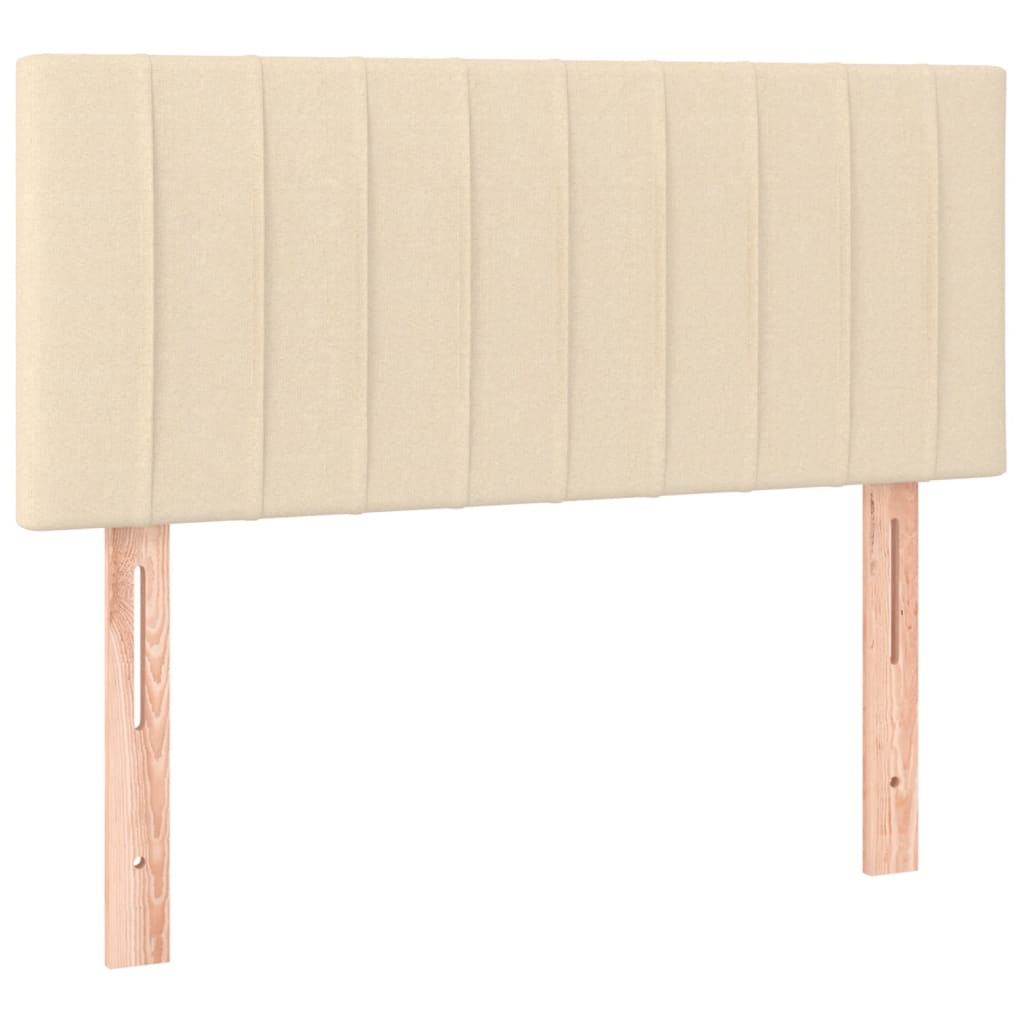 Krevet box spring s madracem krem 120 x 190 cm od tkanine