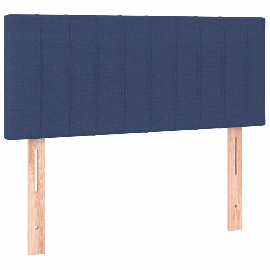 Krevet s oprugama i madracem plavi 120 x 190 cm od tkanine
