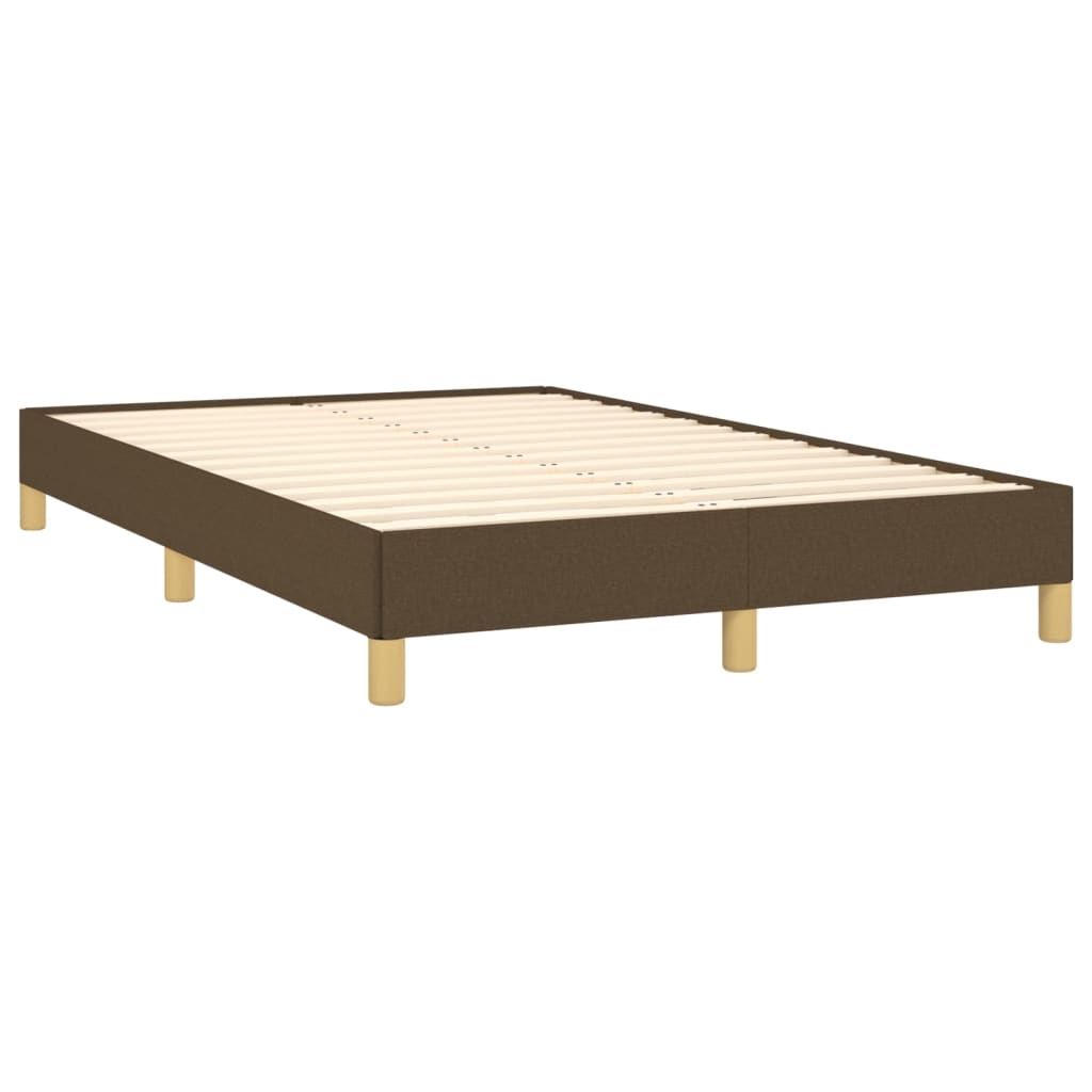 Krevet box spring s madracem tamnosmeđi 120 x 190 cm od tkanine