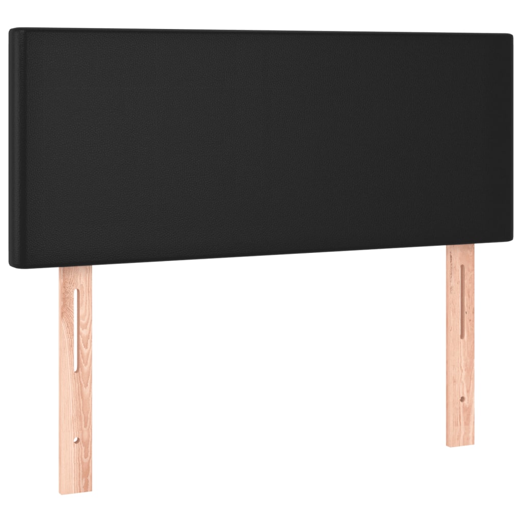Krevet s oprugama i madracem crni 120x190 cm od umjetne kože