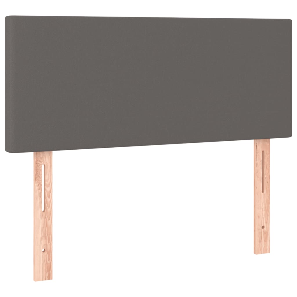 Krevet s oprugama i madracem sivi 120x190 cm od umjetne kože