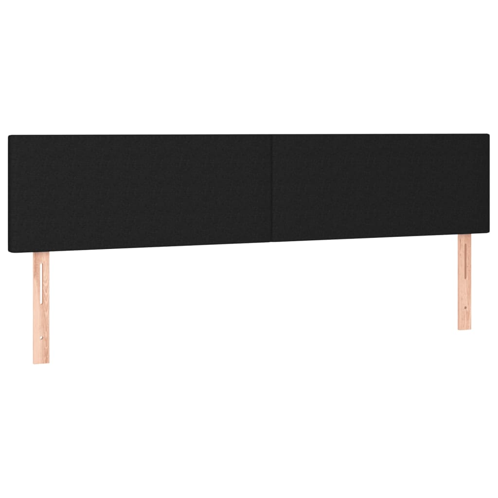 Krevet box spring s madracem crni 120 x 190 cm od tkanine
