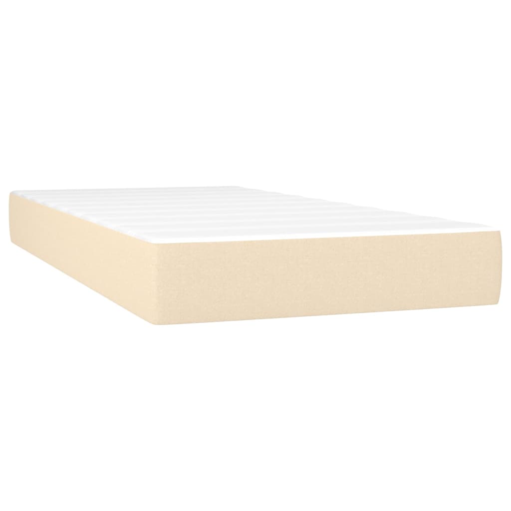 Krevet box spring s madracem krem 120 x 190 cm od tkanine