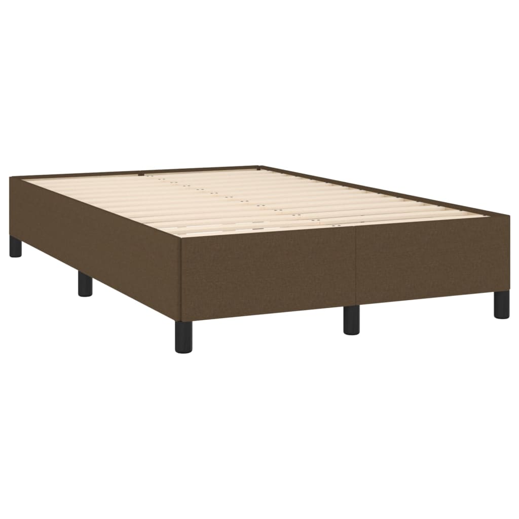 Krevet box spring s madracem tamnosmeđi 120 x 190 cm od tkanine