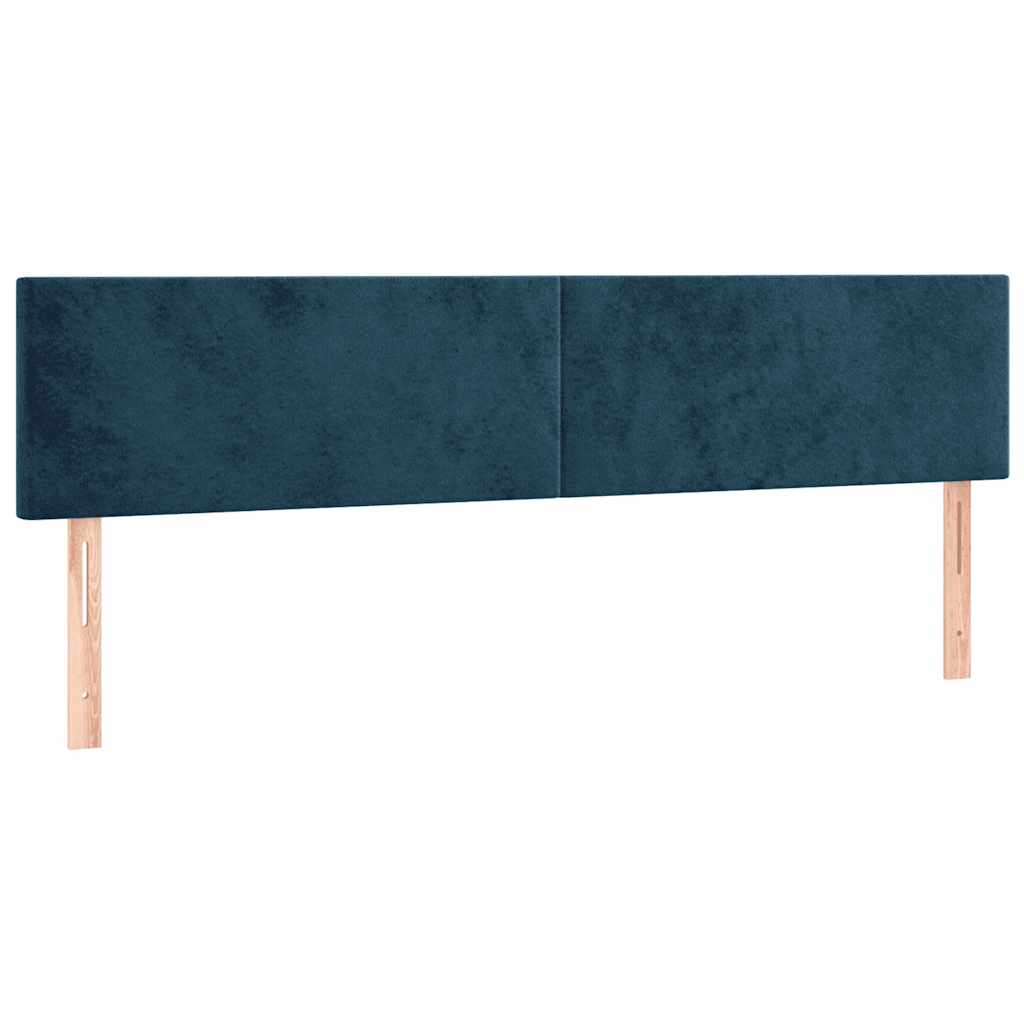 Krevet s oprugama i madracem tamnoplavi 120 x 190 cm baršun