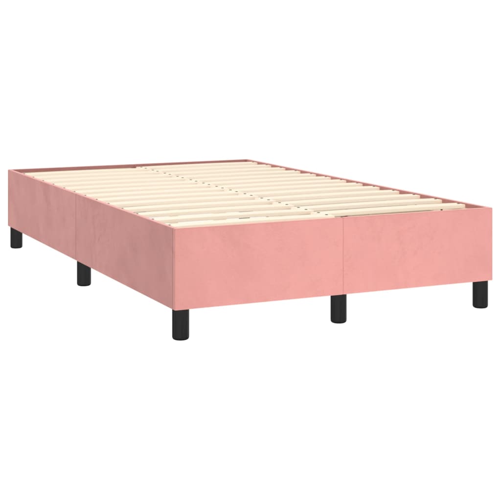 Krevet s oprugama i madracem crni 120 x 190 cm baršunasti