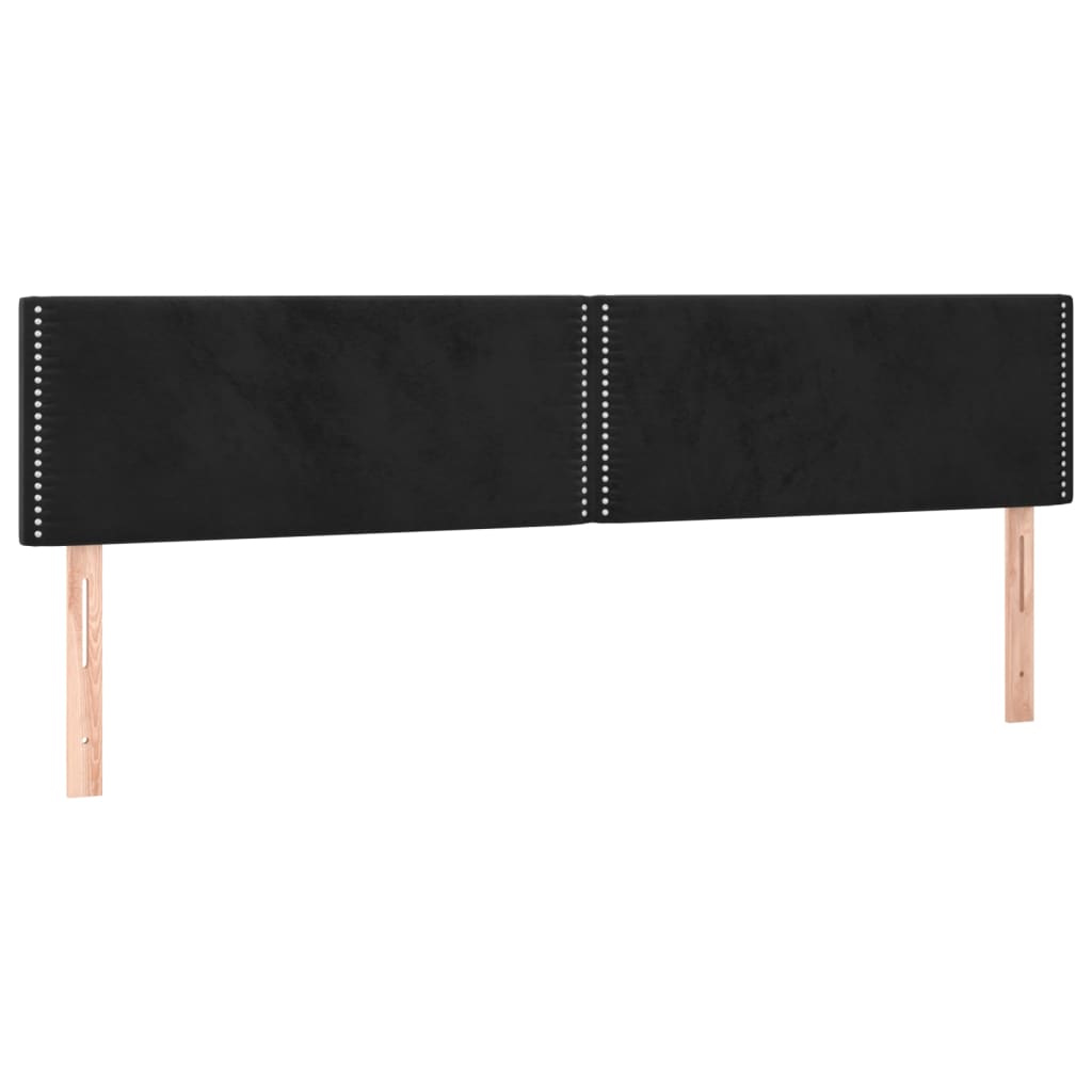 Krevet box spring s madracem crni 120 x 190 cm baršunasti