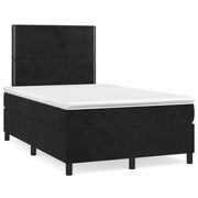 Krevet box spring s madracem crni 120 x 190 cm baršunasti