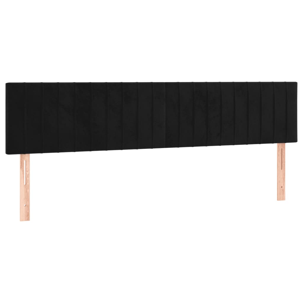 Krevet box spring s madracem crni 120 x 190 cm baršunasti