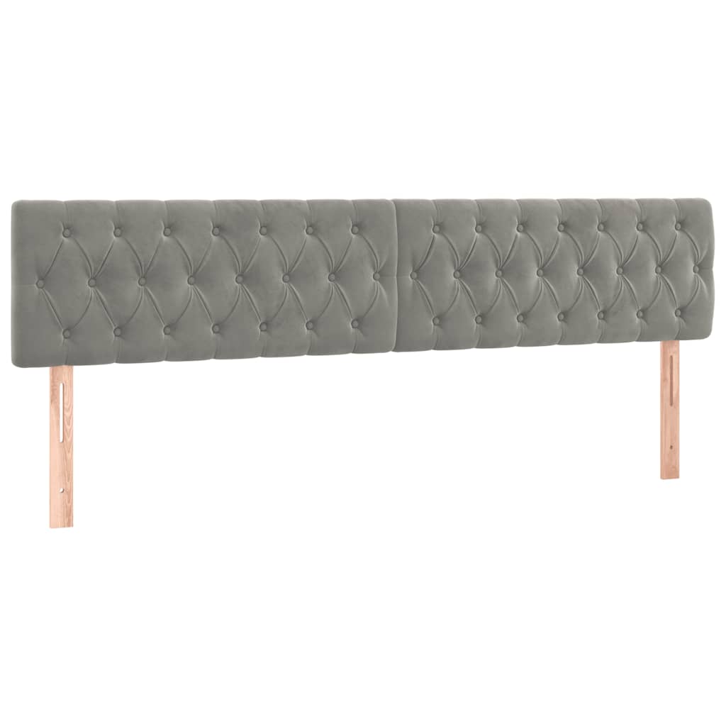 Krevet s oprugama i madracem svjetlosivi 120x190 cm baršunasti