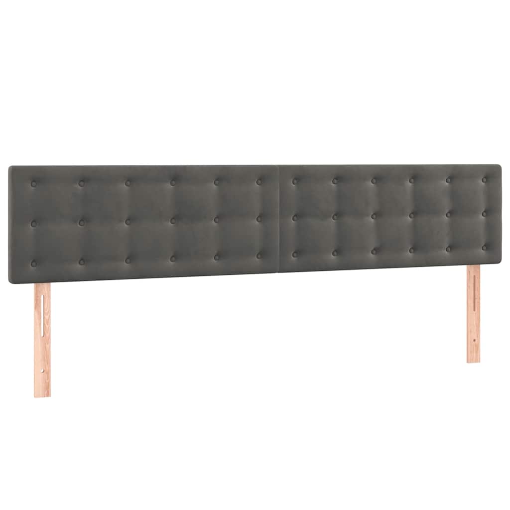 Krevet box spring s madracem tamnosivi 120 x 190 cm baršun