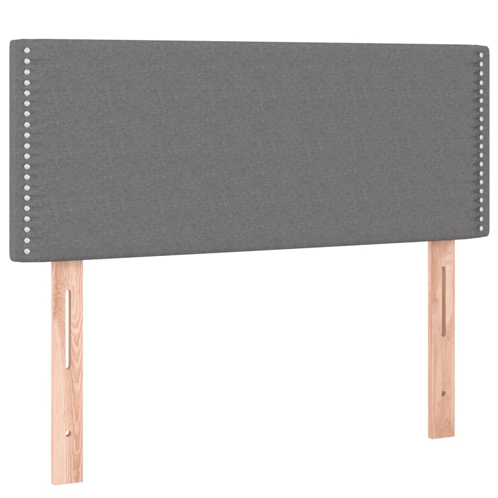 Krevet box spring s madracem LED tamnosivi 120 x 190 cm tkanina