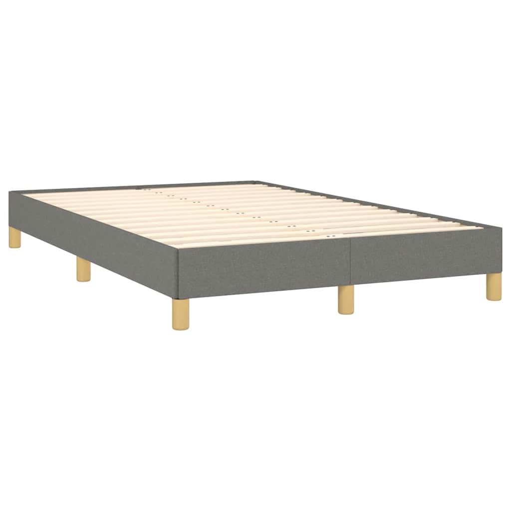 Krevet box spring s madracem LED tamnosivi 120 x 190 cm tkanina
